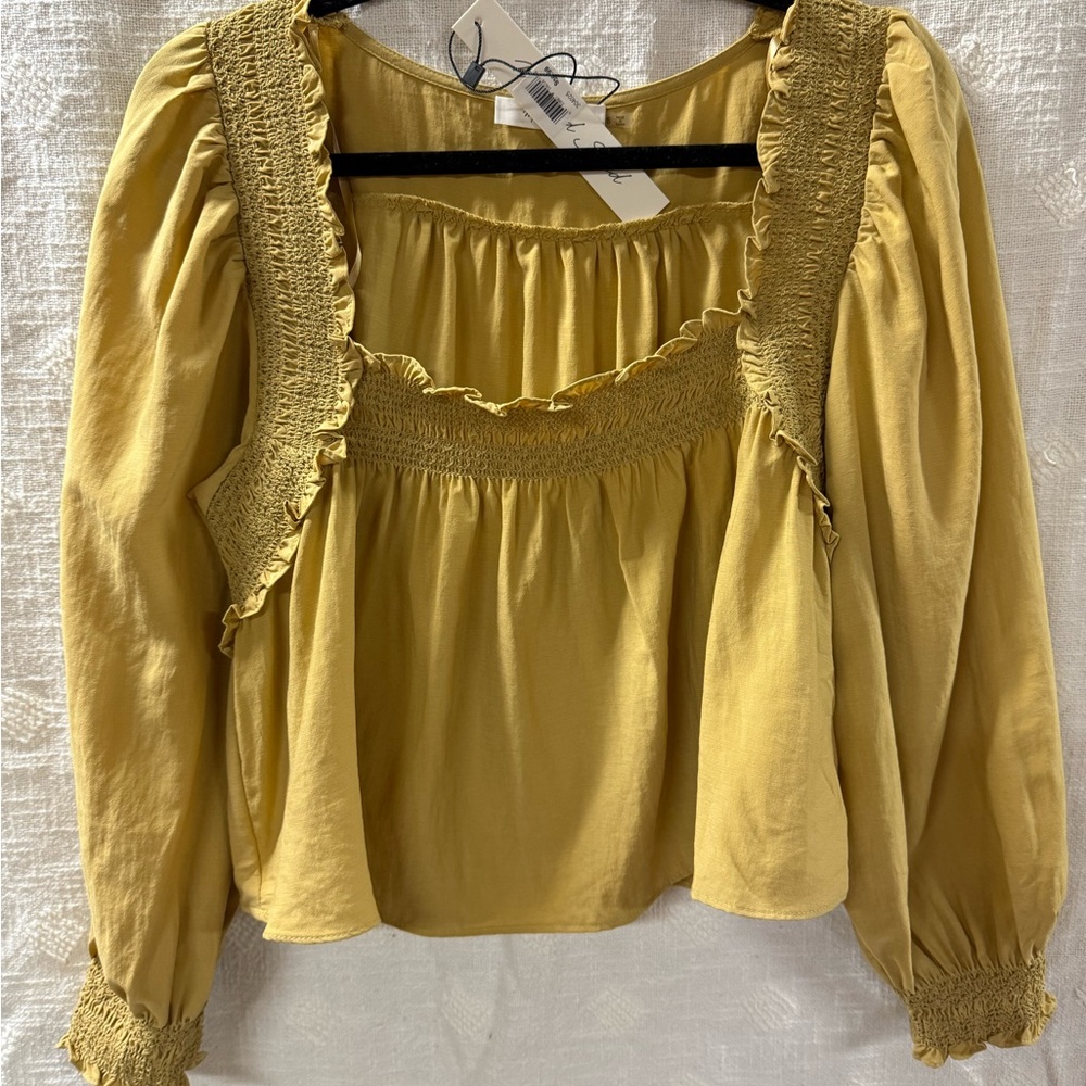 Women’s Mustard Seed Golden Long Sleeve Blouse S